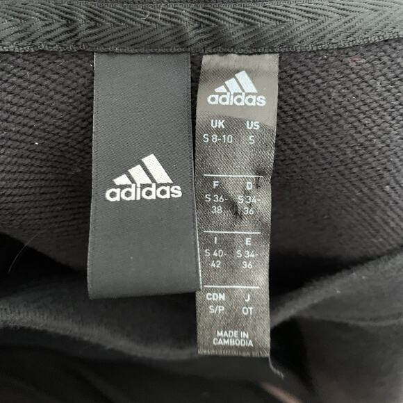 Adidas Sweatshirt Womens Small Running Essentials Black Training Gym Pullover - Picture 2 of 7